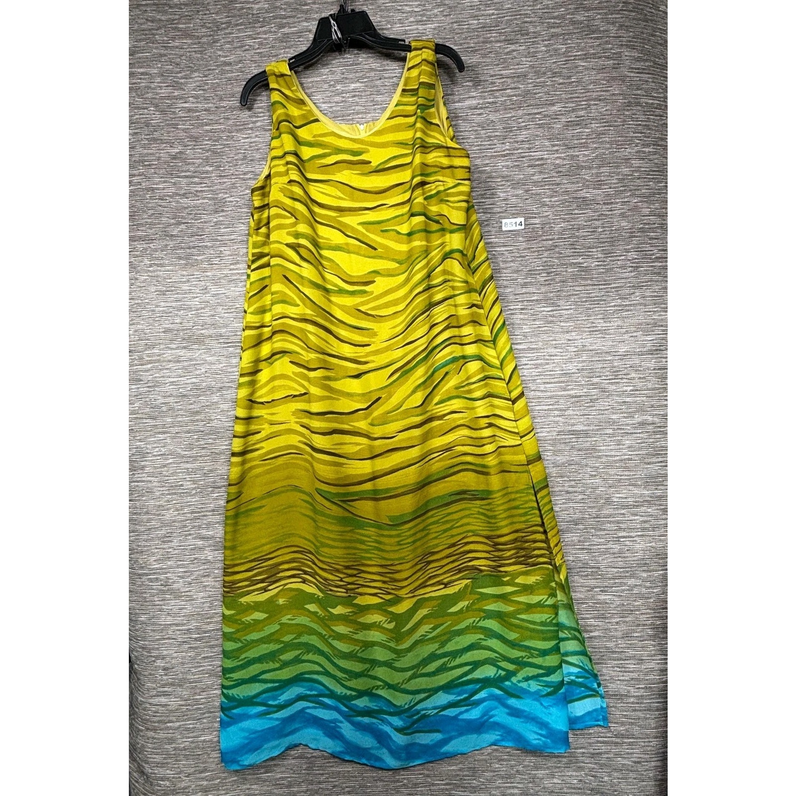 Borcellini Dress Juniors 15/16 Multicolor Animal Print Chiffon Long Maxi